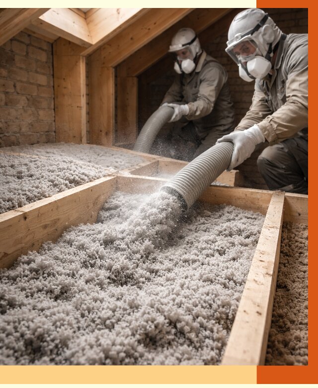 Утепление коттеджа эковатой в Большом Камне от 2535 руб./м² — комплексная задувка и монтаж | ТепломастерБль