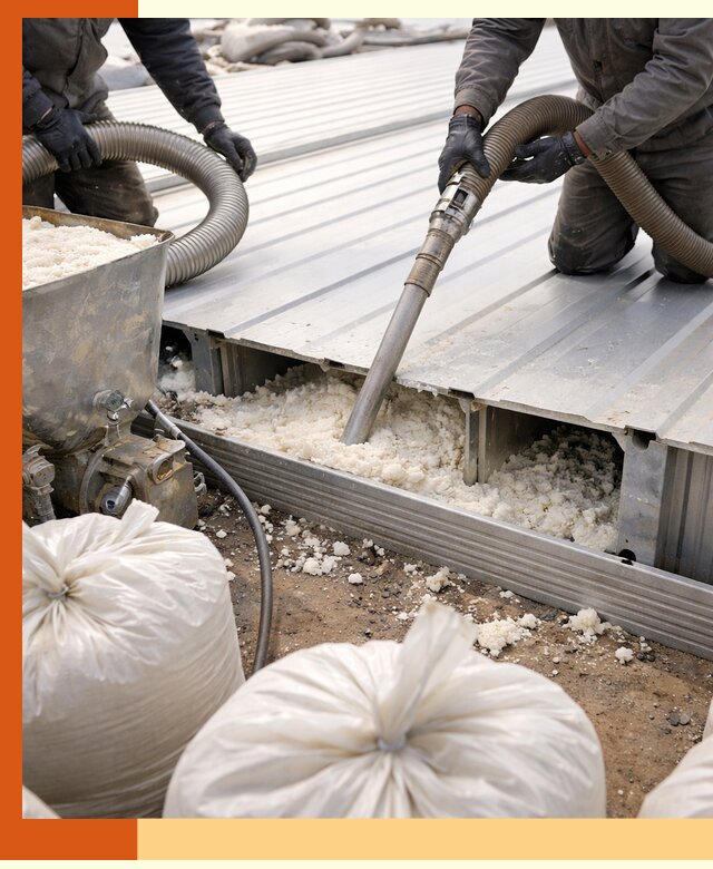 Заполнение пустот кровельных панелей пенными и мокрыми герметиками в Большом Камне