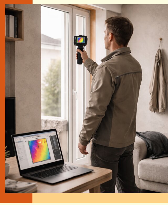 Тепловизионное обследование квартиры в Большом Камне для поиска утечек тепла